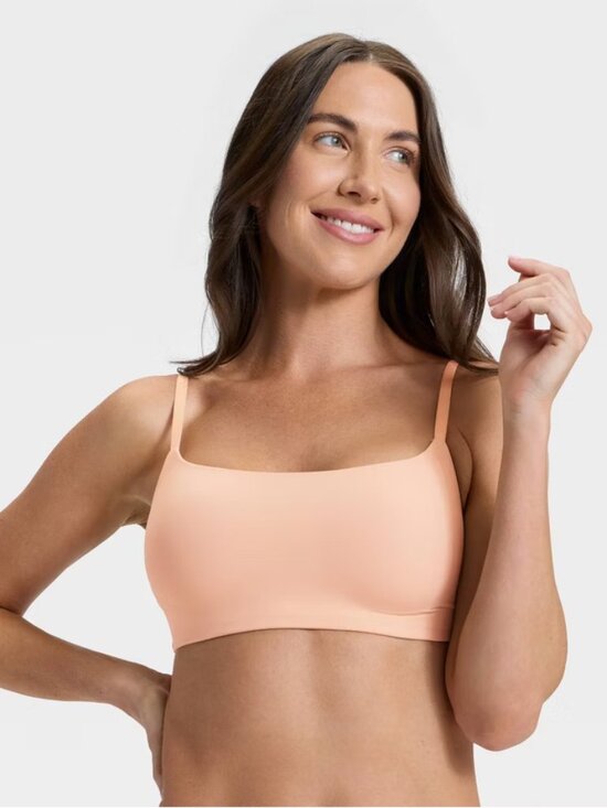 Auden Other - Auden Luxury Collection Luxe Stretch Lightly Lined Scoop Bralette Pearl Tan XS